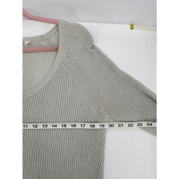 GAP Scoop Neck Tan Long Sleeve Pullover Hi-low Sweater Size Small - Picture 8 of 9